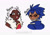 Size: 1309x923 | Tagged: safe, artist:graves-yard, metal sonic, rouge the bat, human, black sclera, bust, cyborg, duo, english text, humanized, looking at viewer, signature, simple background, smile, white background