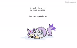 Size: 2048x1281 | Tagged: safe, artist:lethal-spaceship, blaze the cat, silver the hedgehog, cute, duo, english text, eyes closed, not shipping, platonic, simple background, sleeping, white background