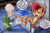 Size: 866x580 | Tagged: safe, artist:chadthecartoonnut, sally acorn, snively robotnik, barefoot, fetish, laughing, tickle fetish, tickling