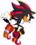 Size: 964x1167 | Tagged: safe, artist:ikyiri, shadow the hedgehog, hedgehog, 2025, frown, looking at viewer, looking offscreen, male, redraw, simple background, solo, white background