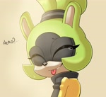 Size: 3502x3197 | Tagged: safe, artist:thenovika, surge the tenrec, blep, surgabetes