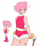 Size: 1624x2048 | Tagged: safe, artist:mei_fresita, amy rose, human, eared humanization, humanized