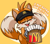 Size: 2955x2578 | Tagged: safe, artist:brachyzoid, miles "tails" prower, fox, 2022, abstract background, bag, cute, dialogue, food, happy, hat, male, mcdonalds, solo, tailabetes