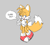 Size: 1291x1155 | Tagged: safe, miles "tails" prower, anonymous artist, cute, dialogue, english text, implied human, male, shy, solo, tailabetes