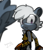 Size: 1900x2200 | Tagged: safe, artist:strangertongari, tangle the lemur, lemur, 2023, clenched teeth, female, idw sonic the hedgehog, looking at viewer, looking back, looking back at viewer, looking over shoulder, signature, simple background, solo, standing, white background