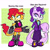 Size: 2048x2048 | Tagged: safe, artist:thiscatdraws, squirrel, 2025, abstract background, barely sonic related, character name, crossover, duo, frown, lion, looking at viewer, looking offscreen, mobianified, my little pony, signature, smile, species swap, standing, starlight glimmer, sunset shimmer
