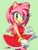 Size: 1283x1699 | Tagged: safe, artist:chxrry_bonbon, amy rose, hedgehog, female, solo