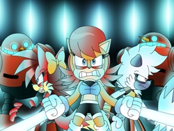 Size: 4000x3000 | Tagged: safe, artist:fartist2020, egg pawn, fiona fox, sally acorn, tangle the lemur