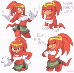 Size: 4096x3996 | Tagged: safe, artist:nikkikaji, knuckles the echidna, gender swap