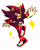 Size: 1643x2048 | Tagged: safe, artist:kitzunn7, shadow the hedgehog, 2025, arms out, chest fluff, ear fluff, flat colors, frown, grey background, head tilt, looking at viewer, posing, shine, simple background, solo, sonic boom (tv), sparkles, standing on one leg