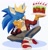 Size: 1950x2048 | Tagged: safe, artist:foxdrows, sonic the hedgehog, hedgehog, 2025, birthday, cake, cheek fluff, cherry, clenched teeth, clothes, crown, ear fluff, food, fully clothed, head rest, jacket, legs crossed, lidded eyes, looking at viewer, male, open jacket, pants, plate, shadow (lighting), shirt, simple background, sitting, smile, solo, white background
