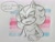 Size: 2048x1559 | Tagged: safe, artist:damn-not-here, shadow the hedgehog, 2025, dialogue, english text, pride, solo, squinting, traditional media, trans female, trans girl shadow, transfem pride, transfeminine, transgender