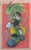 Size: 1280x2048 | Tagged: safe, artist:huphuphooray, surge the tenrec, 2025, abstract background, clenched fists, clenched teeth, crouching, electricity, looking at viewer, signature, smile, solo, traditional media