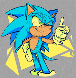 Size: 975x996 | Tagged: safe, artist:candycatstuffs, sonic the hedgehog, 2025, abstract background, hand on hip, looking offscreen, looking up, sketch, solo, standing, wink