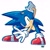 Size: 1280x1280 | Tagged: safe, artist:notnicknot, sonic the hedgehog, hedgehog, 2025, looking at viewer, male, outline, posing, signature, simple background, smile, solo, white background