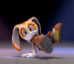 Size: 498x430 | Tagged: safe, cream the rabbit, rabbit, 3d, animated, breakdancing, dancing, female, screencap, solo, sped up