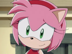 Size: 995x750 | Tagged: safe, amy rose, hedgehog, amybetes, female, looking at viewer, screenshot, solo, sonic x