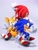 Size: 1440x1920 | Tagged: safe, artist:humansas_, knuckles the echidna, miles "tails" prower, sonic the hedgehog, 2025, 3d, abstract background, frown, looking at viewer, looking offscreen, mouth open, open smile, redraw, signature, smile, smiling at viewer, team sonic, thumbs up, trio, v sign