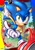 Size: 1748x2480 | Tagged: safe, artist:slliphylla, sonic the hedgehog, abstract background, pointing, solo