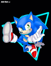 Size: 827x1054 | Tagged: safe, artist:nonicpower, sonic the hedgehog