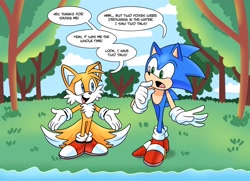 Size: 2024x1465 | Tagged: safe, artist:melodyclerenes, miles "tails" prower, sonic the hedgehog, scene interpretation, sonic the comic