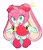 Size: 1472x1729 | Tagged: safe, artist:0ni91ri, amy rose, rabbit, 2025, bow, hair bow, looking at viewer, mouth open, open smile, simple background, smile, smiling at viewer, solo, species swap, standing, white background