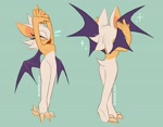 Size: 1800x1400 | Tagged: suggestive, artist:luciacas_tillo, rouge the bat, featureless breasts, featureless crotch, nudity
