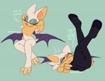 Size: 1800x1400 | Tagged: suggestive, artist:luciacas_tillo, rouge the bat, featureless breasts, nudity