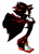 Size: 600x830 | Tagged: safe, artist:discommunicator, shadow the hedgehog, hedgehog, 2025, arms folded, belt, cape, clothes, looking offscreen, male, pants, side view, simple background, solo, standing, sweater, white background