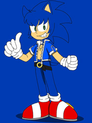 Size: 828x1104 | Tagged: safe, artist:nashiothepenguin, sonic the hedgehog, human, humanized