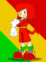 Size: 828x1104 | Tagged: safe, artist:nashiothepenguin, knuckles the echidna, human, humanized