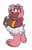 Size: 1224x1903 | Tagged: safe, artist:amyrosedaily, amy rose, 2025, barefoot, chubby, claws, dark skin, drink, drinking, flat colors, gloves off, holding something, juice box, looking offscreen, looking up, paws, shoes off, simple background, socks off, solo, swimsuit, walking, white background