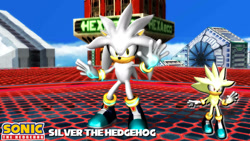 Size: 1192x670 | Tagged: safe, artist:sab64, silver the hedgehog