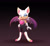 Size: 1280x1185 | Tagged: safe, artist:k9wolf, rouge the bat, 2022, fangs, gradient background, lidded eyes, looking at viewer, movie style, smile, solo, standing