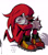 Size: 1423x1608 | Tagged: safe, artist:rapidhighway, knuckles the echidna, 2025, dark skin, looking offscreen, signature, simple background, sitting, solo, white background