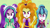 Size: 1280x720 | Tagged: safe, artist:twilightbronie1, 2014, adagio dazzle (mlp), aria blaze, barely sonic related, clenched fist, crossover, equestria girls, green background, looking at viewer, mobianified, mouth open, my little pony, my little pony: rainbow rocks, simple background, smile, sonata dusk, standing, the dazzlings, trio, unknown species