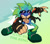Size: 540x479 | Tagged: safe, artist:firestarting, scourge the hedgehog, hedgehog, fingerless gloves, glasses, jacket, male, shoes, solo, sunglasses