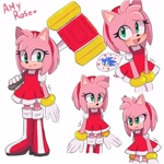 Size: 2000x2000 | Tagged: safe, artist:sonikku1999, amy rose