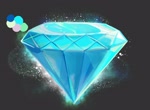 Size: 2348x1716 | Tagged: safe, artist:lemonade-pop, chaos emerald, glowing, no person, simple background