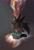 Size: 1680x2500 | Tagged: safe, artist:lemonade-pop, silver the hedgehog, hedgehog, eyes closed, kneeling, male, on knees, solo, stained glass