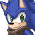Size: 50x50 | Tagged: safe, artist:nuffiearts, sonic the hedgehog, 2014, animated, bandana, blinking, gif, icon, long description, looking at viewer, low res, outline, pixel art, smile, solo, sonic boom (tv)