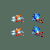 Size: 300x300 | Tagged: safe, artist:doa687, miles "tails" prower, sonic the hedgehog, fox, hedgehog, sonic mania, 2018, animated, classic sonic, classic sonic (universe), classic tails, duo, gif, green background, male, pixel art, simple background, spinning, sprite
