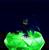 Size: 2048x2084 | Tagged: safe, artist:pokeypoqi, sonic the hedgehog, 2025, chest fluff, dark, frown, glowing, glowing eyes, leaning back, looking at viewer, looking over shoulder, male, master emerald, nighttime, outdoors, sitting, solo, solo male, star (sky), top surgery scars, trans male, transgender