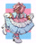 Size: 1631x2048 | Tagged: safe, artist:amyrosedaily, amy rose, alternate outfit, dress, eyes closed, mouth open, open smile, pride, ribbon, smile, solo, standing on one leg, trans female, trans girl amy, trans pride, transgender
