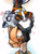 Size: 1480x2002 | Tagged: safe, artist:just_marcyart, artist:justmarcysstuff, tangle the lemur, whisper the wolf, 2025, cute, duo, eye clipping through hair, eyes closed, heart hands, lesbian, shipping, smile, sparkles, tangabetes, tangle x whisper, upside down, whispabetes