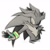 Size: 1280x1280 | Tagged: safe, artist:nikkunemustuff555, silver the hedgehog, 2025, frown, greyscale, looking offscreen, monochrome, signature, simple background, solo, spot color, white background
