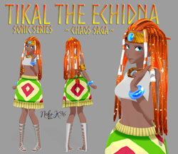 Size: 884x768 | Tagged: safe, artist:petite-neko-kitsune, tikal, human, humanized, mmd