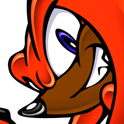 Size: 700x700 | Tagged: safe, artist:blackeditsgalore, artist:yuji uekawa, editor:blackeditsgalore, knuckles the echidna, 2023, edit, icon, simple background, solo, transparent background, uekawa style