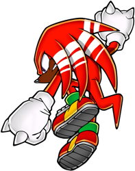 Size: 543x688 | Tagged: safe, artist:hydrocities-left, artist:yuji uekawa, editor:hydrocities-left, knuckles the echidna, 2019, edit, simple background, solo, transparent background, uekawa style