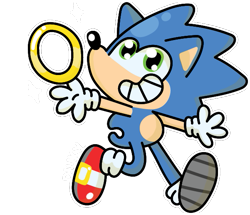 Size: 601x516 | Tagged: safe, artist:diuky, sonic the hedgehog, 2020, looking at viewer, outline, ring, simple background, smile, smiling at viewer, solo, sonabetes, sparkles, transparent background